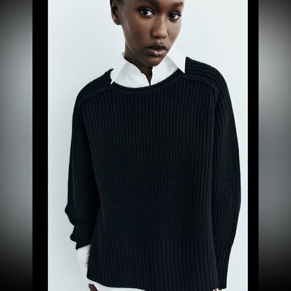 ZARA RIBBED KNIT SWEATER - SIZE XS - BRAND NEW WITH TAG - Picture 2 of 6